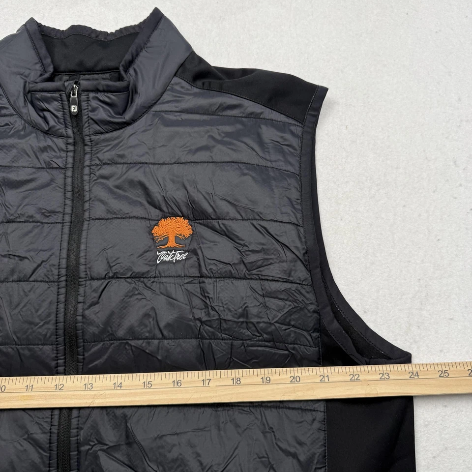Chaleco FootJoy Para Hombres Grande Negro Acolchado Golf Cremallera Completa Roble Aislamiento Nacional Foto 4 de 4