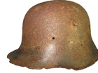 WW1 war damaged Austrian KuK Mod16 helmet Stahlhelm casque casco elmo 盔 1GM 1WK