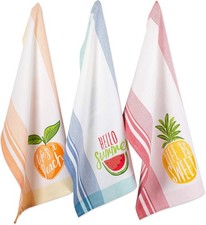 DII Watermelon Collection, Summer Fun, Dishtowel Set of 3 Hello Summer