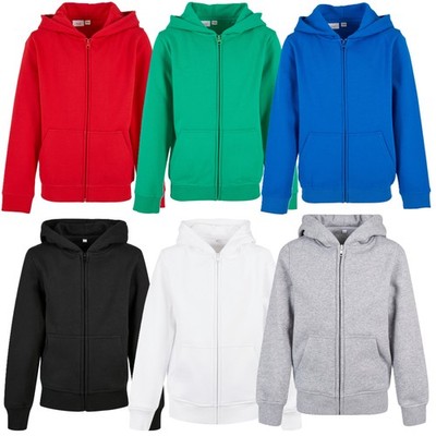 BuildYourBrand Organic Basic Kids Zip Hoody Kinder Kapuzenjacke Bio Baumwolle 