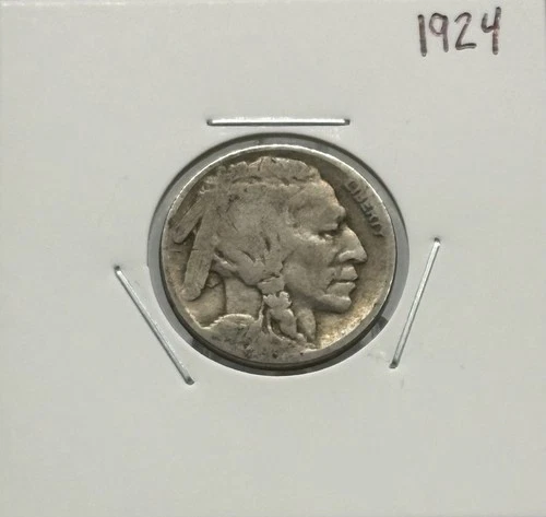 1924 Buffalo Nickel, Good Condition, Very Nice, Low Mintage!