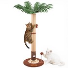 Cat Scratching Post 53.6" Natural Sisal Rope for Indoor Cats - Interactive Tall