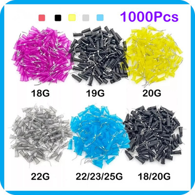 1000Pc Dental Pre Bent Needle Tips for Etch Gel Composite Resin Acid Syringe Tip