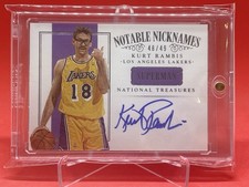 2014-15 Panini National Treasures Notable Nicknames Kurt Rambis Autograph /49