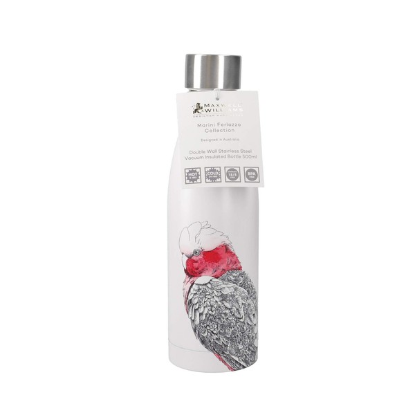 Isolierte Edelstahl Trinkflasche 500 Ml Giraffe Weiß, Auslaufsicher, Maxwell &-image