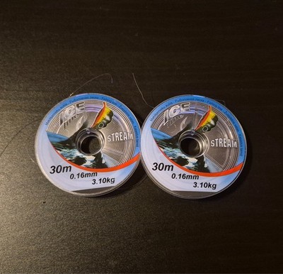 2x 30m Winter Angelschnur STREAM ICE 0,16mm 3,10kg fishing line monofil tamiil