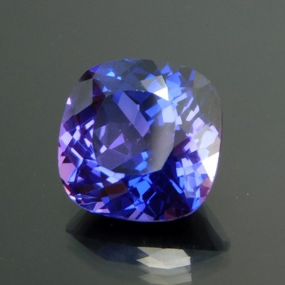 13.5 Ct Natural D Block Tanzanite Purple Blue Cushion Cut Certified AAA Gemstone