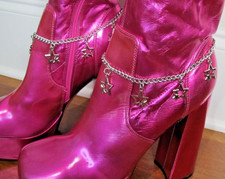 Women Double Star Boot Bracelet Silver Metal Chain Charm Anklet