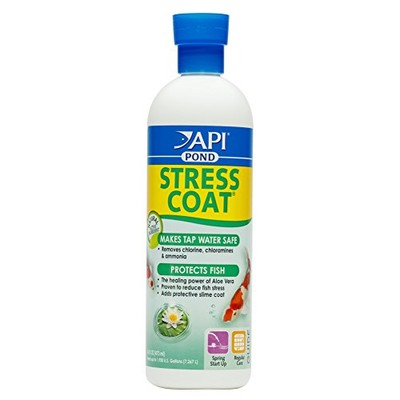 API POND STRESS COAT Pond Water Conditioner 16-Ounce Bottle