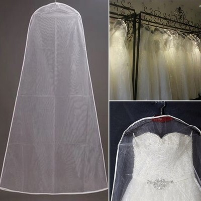 Bridal Gown Wedding Dress Storage Bag Breathable Clear Garment Dust Proof Cover