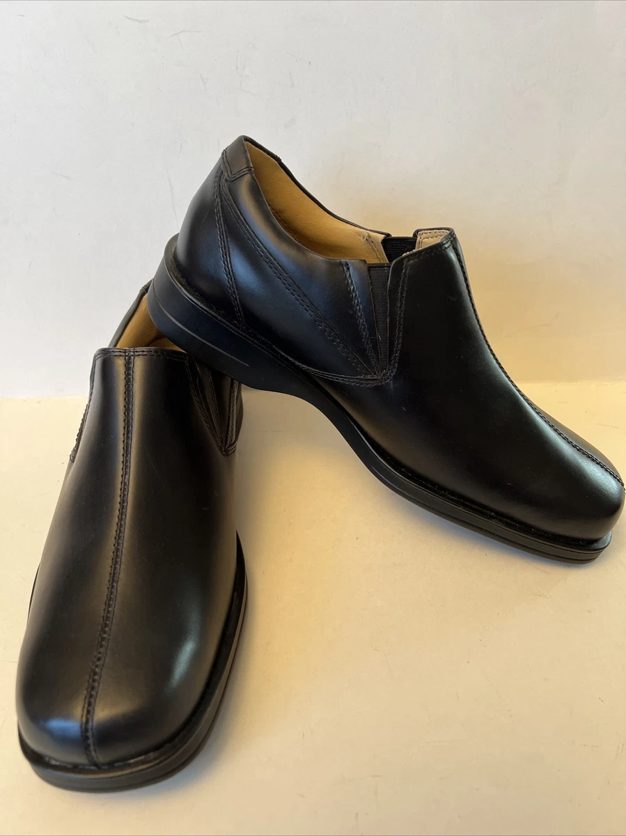 Axcess Maddison Black Leather Slip-on Shoes Size 8 M - A Claiborne Company  New | eBay