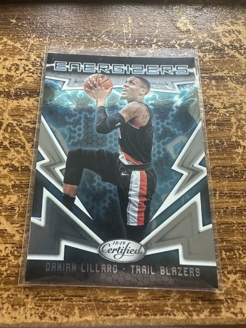 Damian Lillard 2018-19 Panini Certified Energizers #13 Blazers NMMT Insert Card