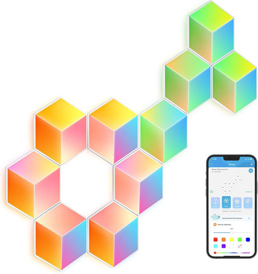 Govee Glide Hexa Pro 3D LED Light Panels, Wifi RGBIC Dreidimensional Innen Funkt