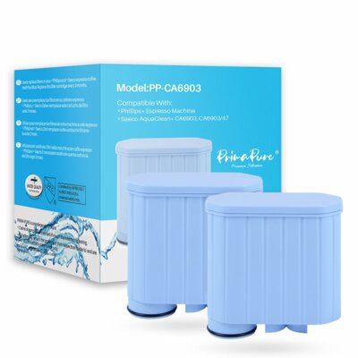 2-Pack PrimaPure Coffee Machine Water Filter For Saeco AquaClean CA6903