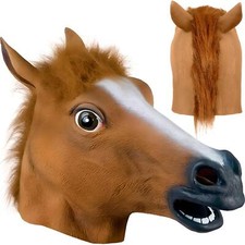 Pferdemaske aus Latex Horse Head Gummimaske P...