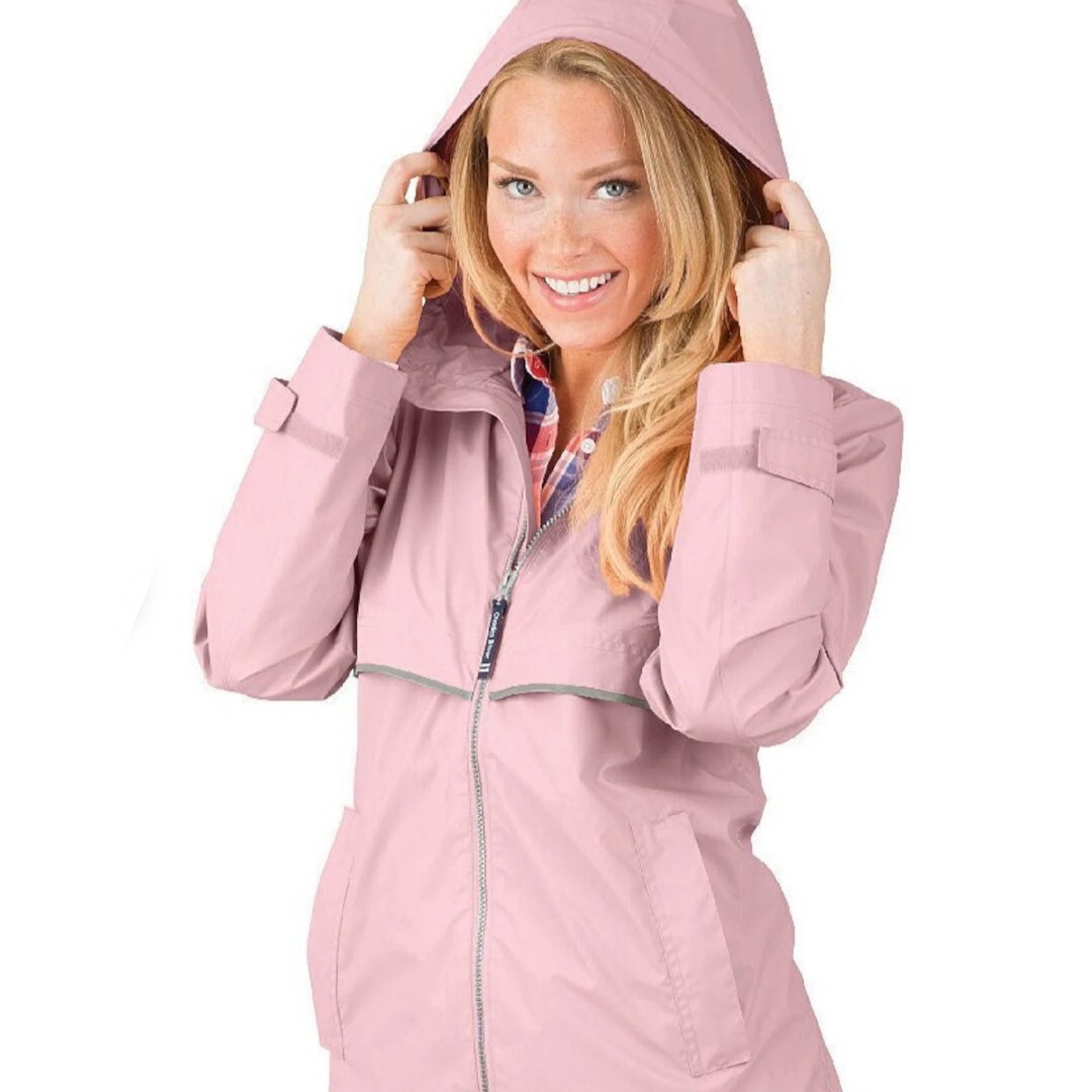 Charles River Apparel Rain Jacket Vented Womens Pink Size M 