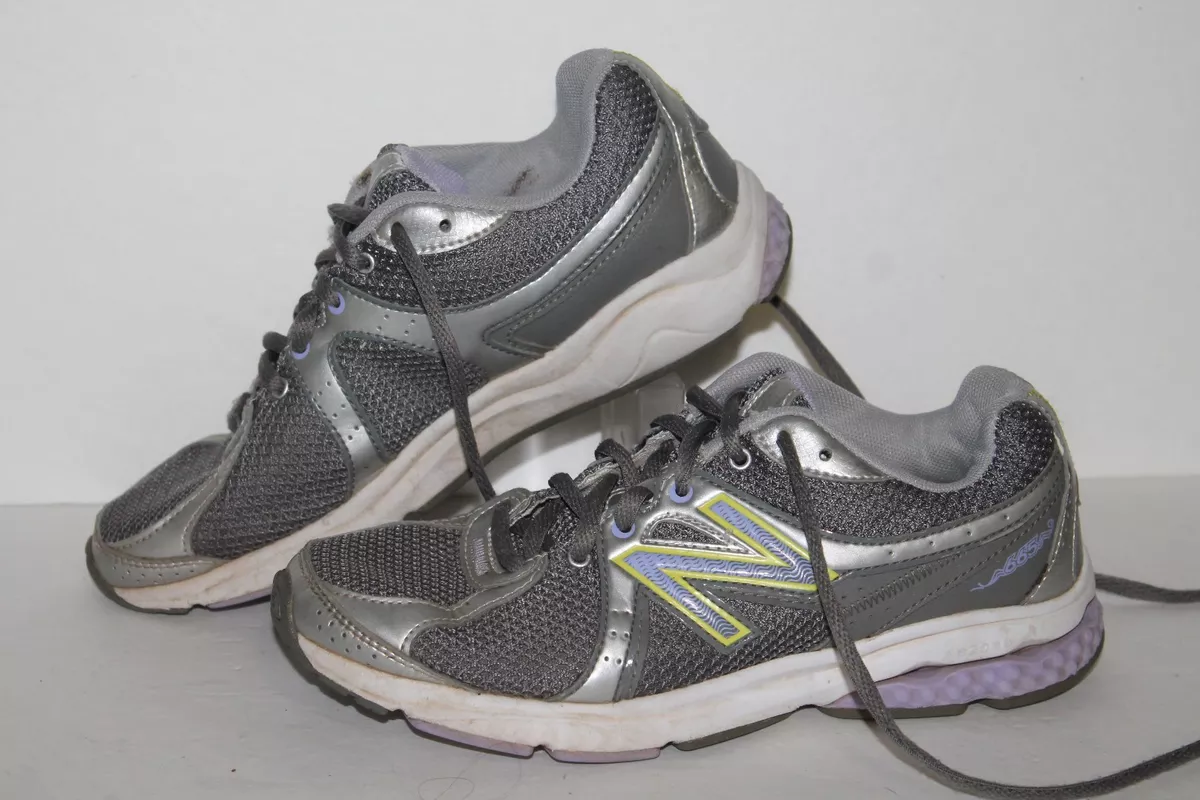 New Balance 665 Running Shoes WW665BP Slvr Gry Ppl Lime Womens