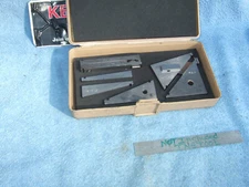 ROVER USA FLAT ANGLE GAGE BLOCKS 0* TO 45* MICRO-ADJUST TOOLMAKER ENGRAVED USED