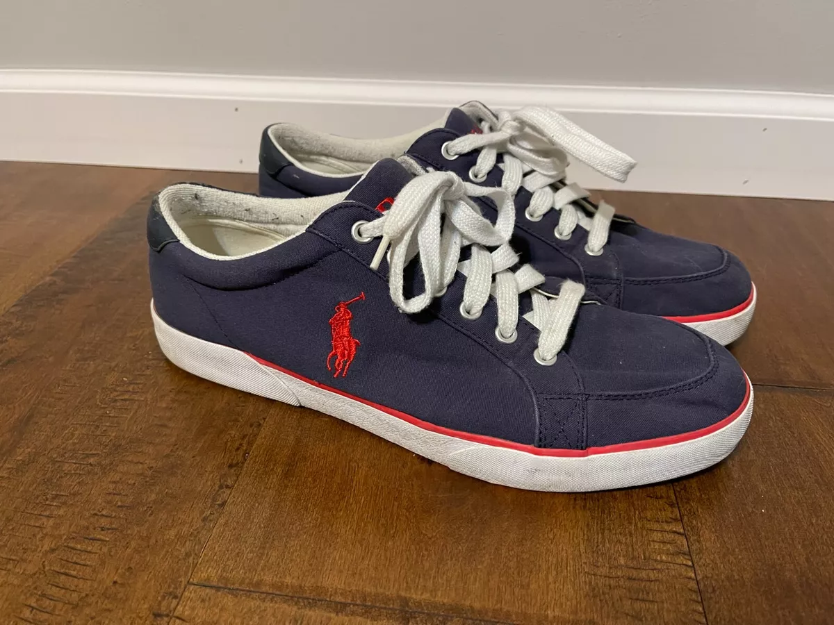 Polo ralph lauren canvas trainers cheap