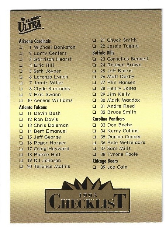 1995 Ultra Football Singles #1-350 Complete Your Set Pick From List NRMT