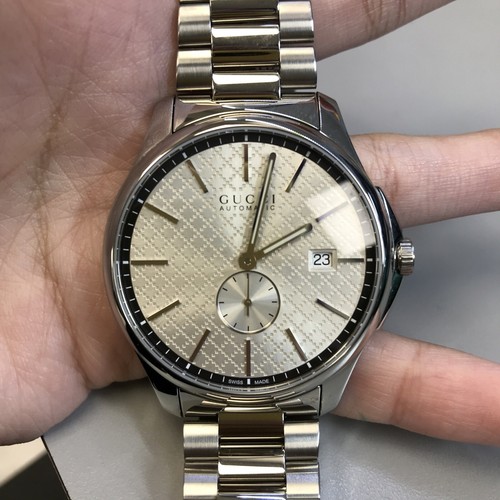 Gucci G-Timeless Steel Silver Check 