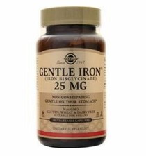 Solgar Gentle Iron 25 mg - 180 Vegetable Capsules