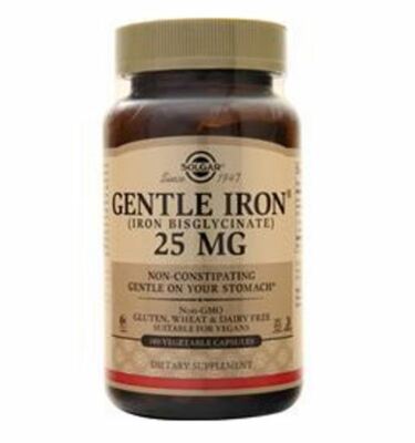 Solgar Gentle Iron 25 mg - 180 Vegetable Capsules