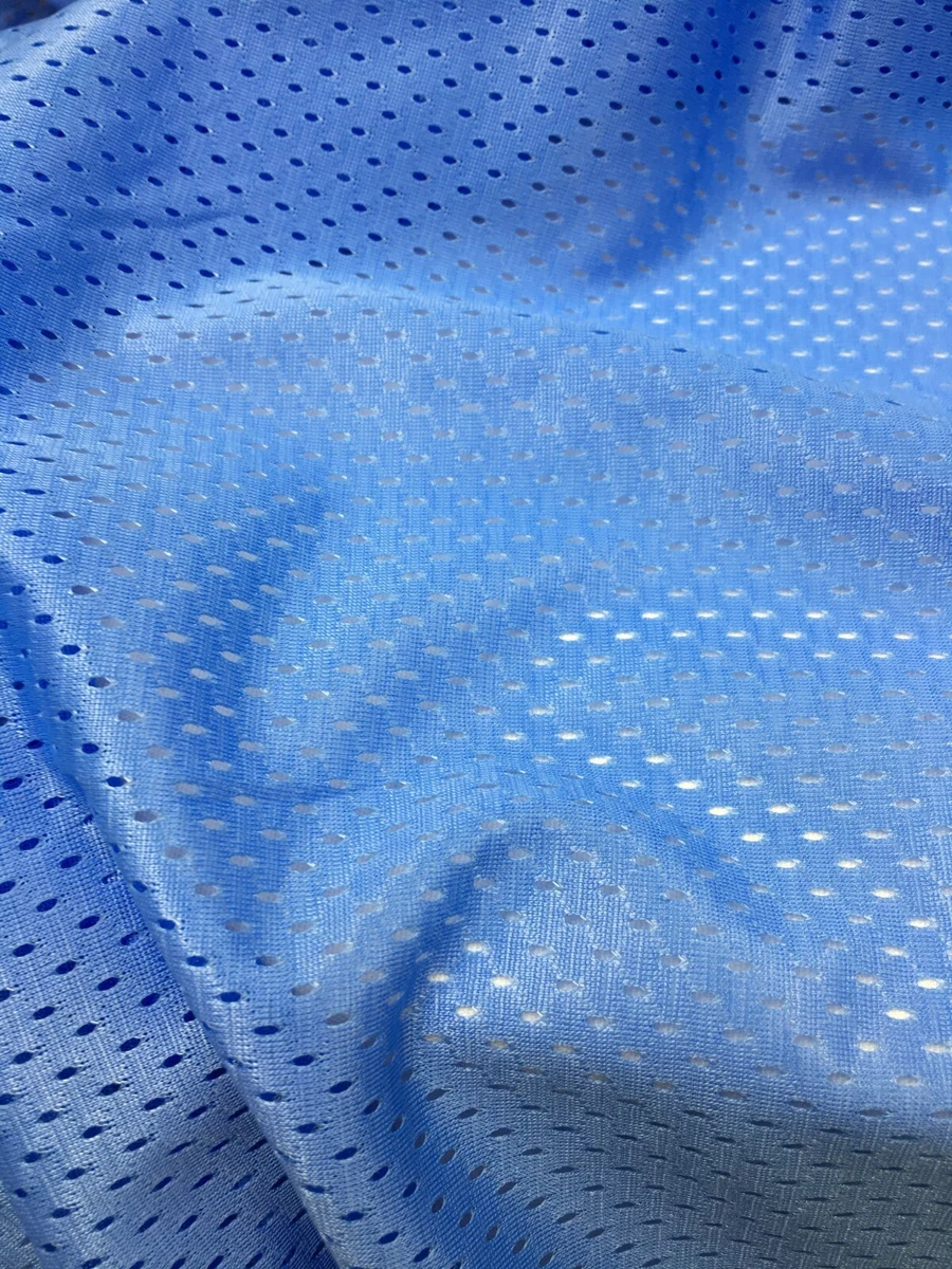 LIGHT BLUE Polyester Small Hole Athletic Sports Mesh Fabric (60 in.) Sold  BTY