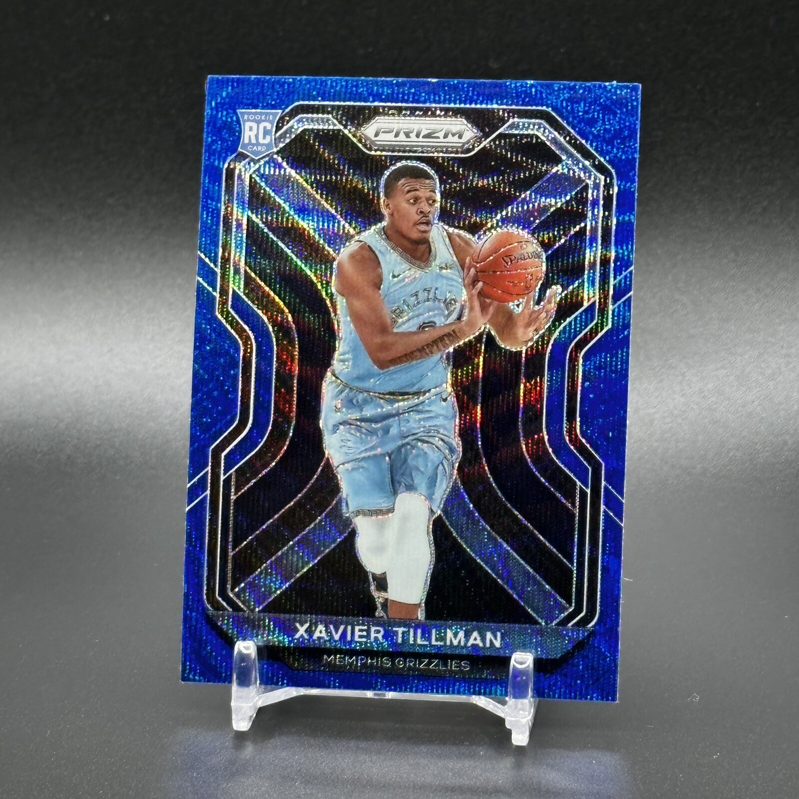 2020-21 Panini Prizm XAVIER TILLMAN #299 Rookie Blue Wave Prizm SP - Grizzlies