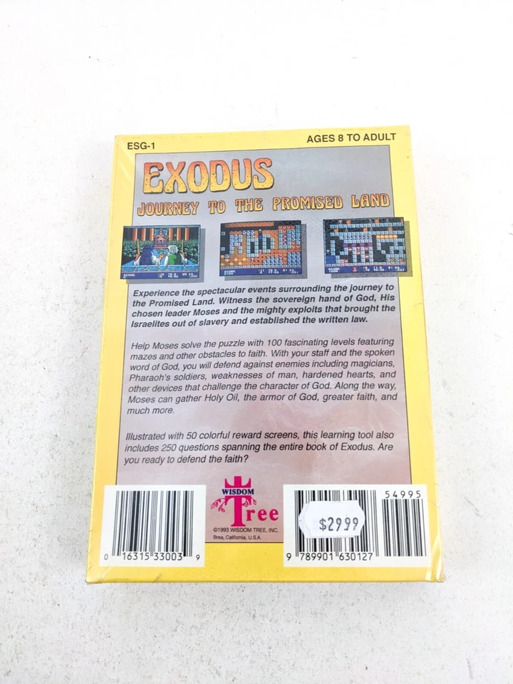 Exodus: Journey to the Promised Land (Sega Genesis)  SEALED Wisdom Tree - Image 2 of 4