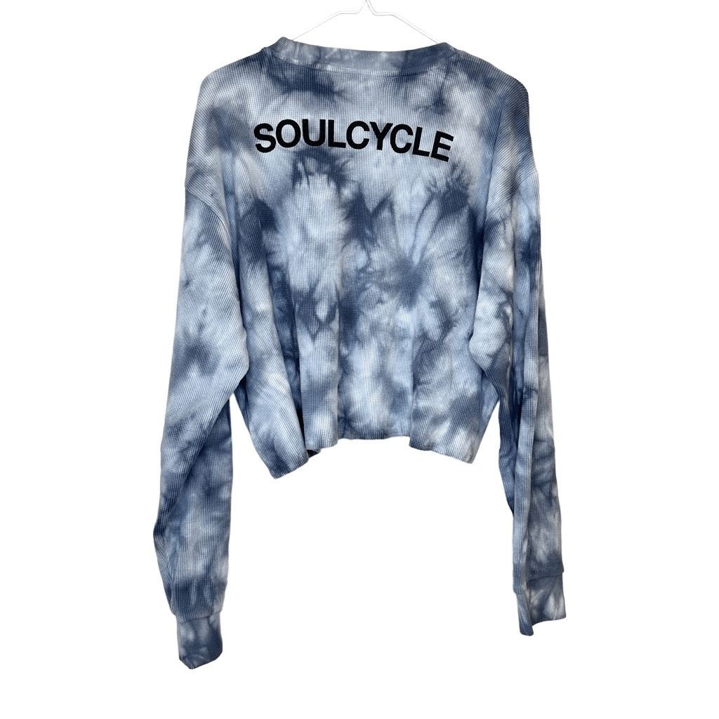 Soul SoulCycle Long Sleeve Tie Dye Waffle Crop Cotton Thermal