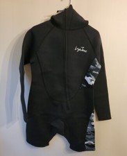 LayaTone Short Wetsuit Large Neoprene Water Sports Gear Zip Front