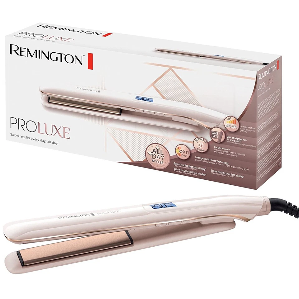 Remington PROluxe Hair Straighteners Ceramic 230°C Auto Safety Shut Off S9100