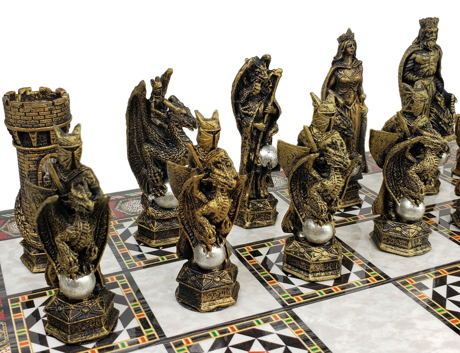 King Arthur Chess Set 36-41 Cm / 14-16 Historical Ancient 