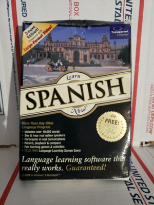 Deluxe Edition Enhanced with Large-Format Video Learn Spanish Now CD Rom #191
