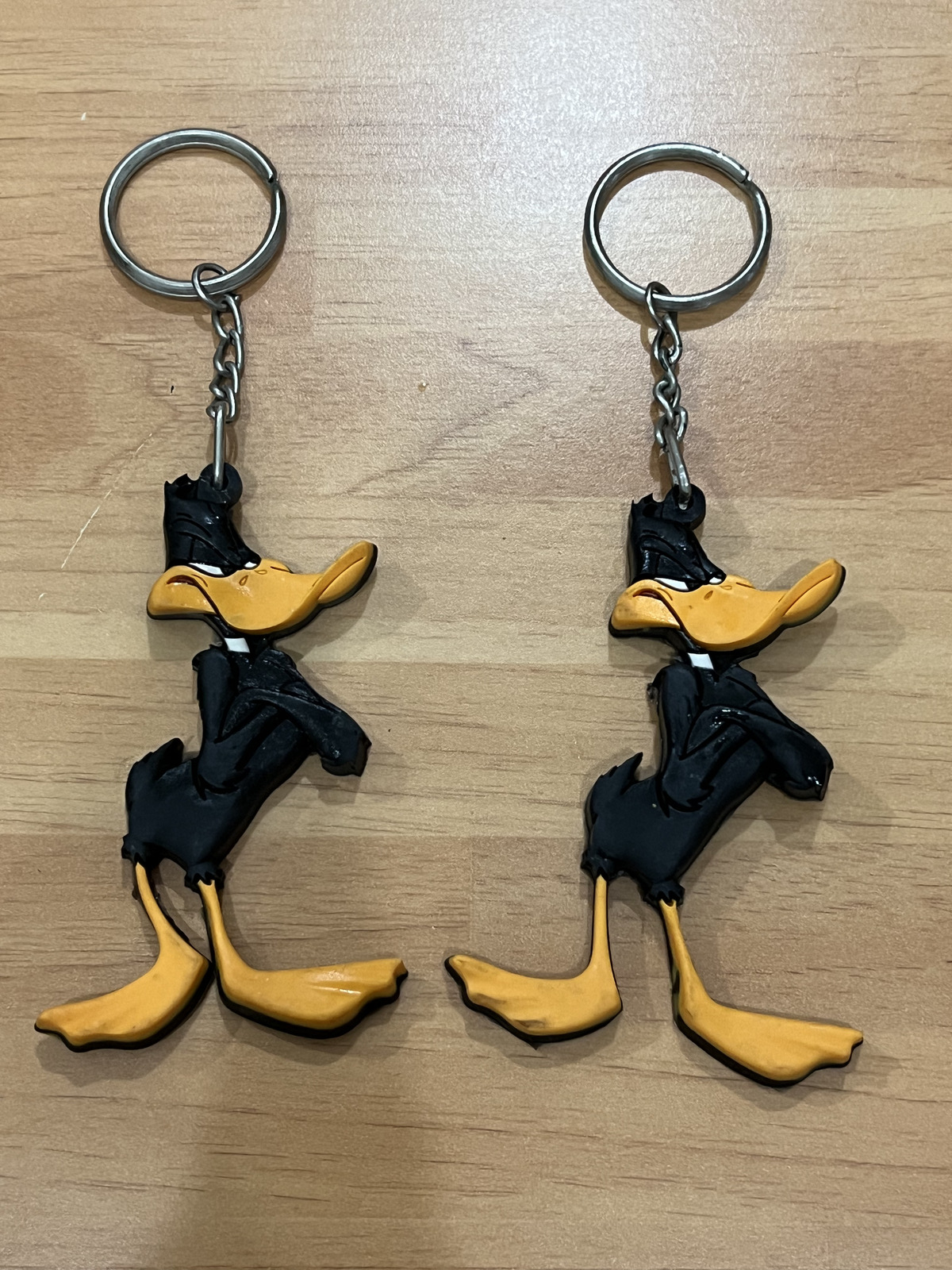 1998 Looney Tunes Daffy Duck Rubber Keychain Vintage Warner Bros Collectible