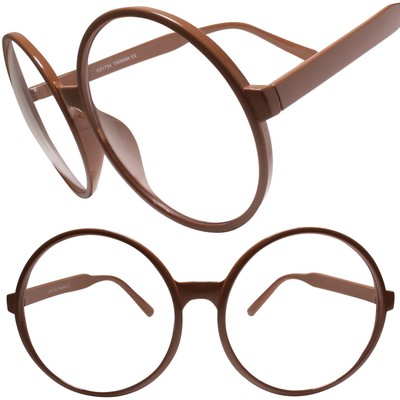 brown circle glasses
