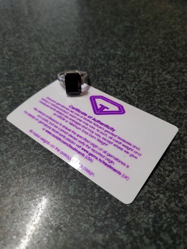 SIZE 5 BLACK SPINEL AND WHITE TOPAZ 10.32CTS GEMSTV CERT OF AUTHEN - Picture 5 of 5