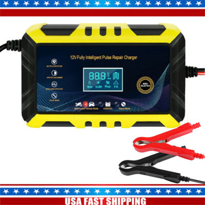 12V 6A Fully-Automatic Smart Car Auto Battery Charger Maintainer Trickle Charger