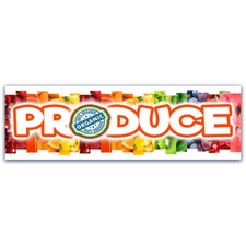 Organic Produce Vinyl Banner with Optional Sizes (Made in the USA)