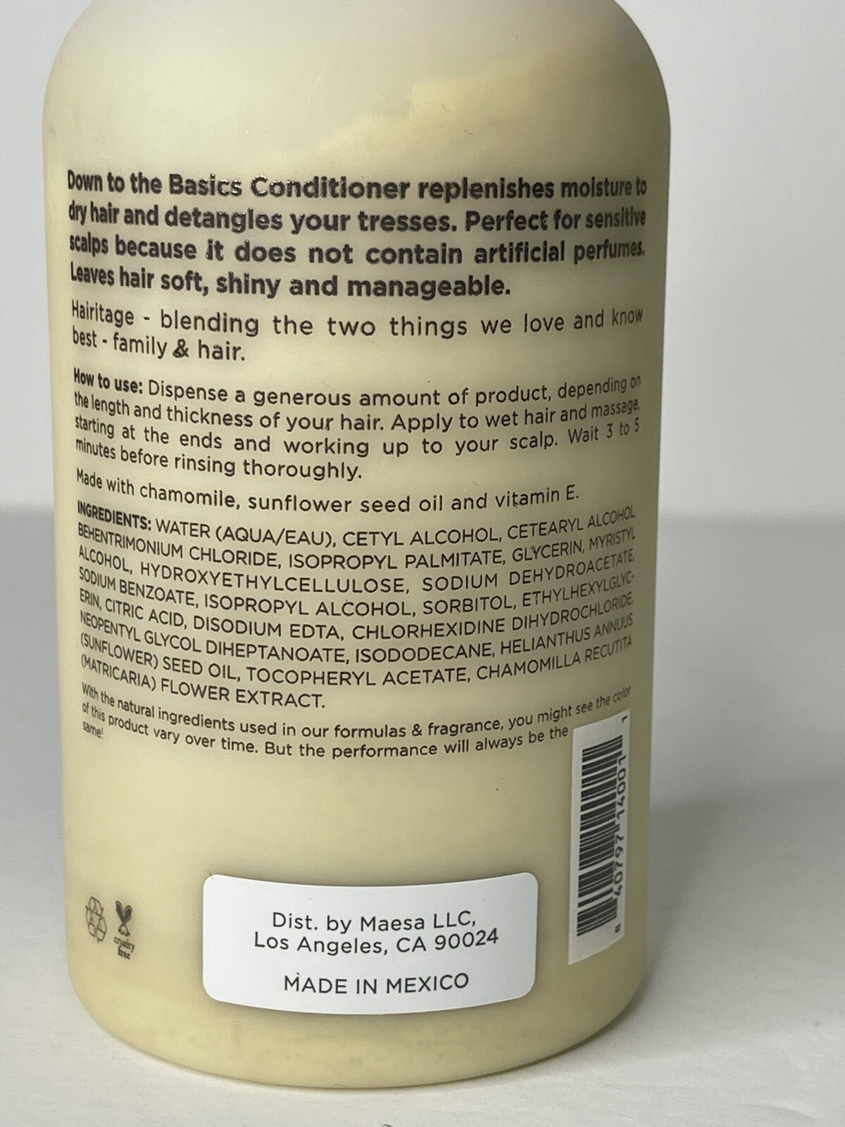 2 Hairitage By Mindy McKnight Fragrance Free Conditioner 13oz. Pump