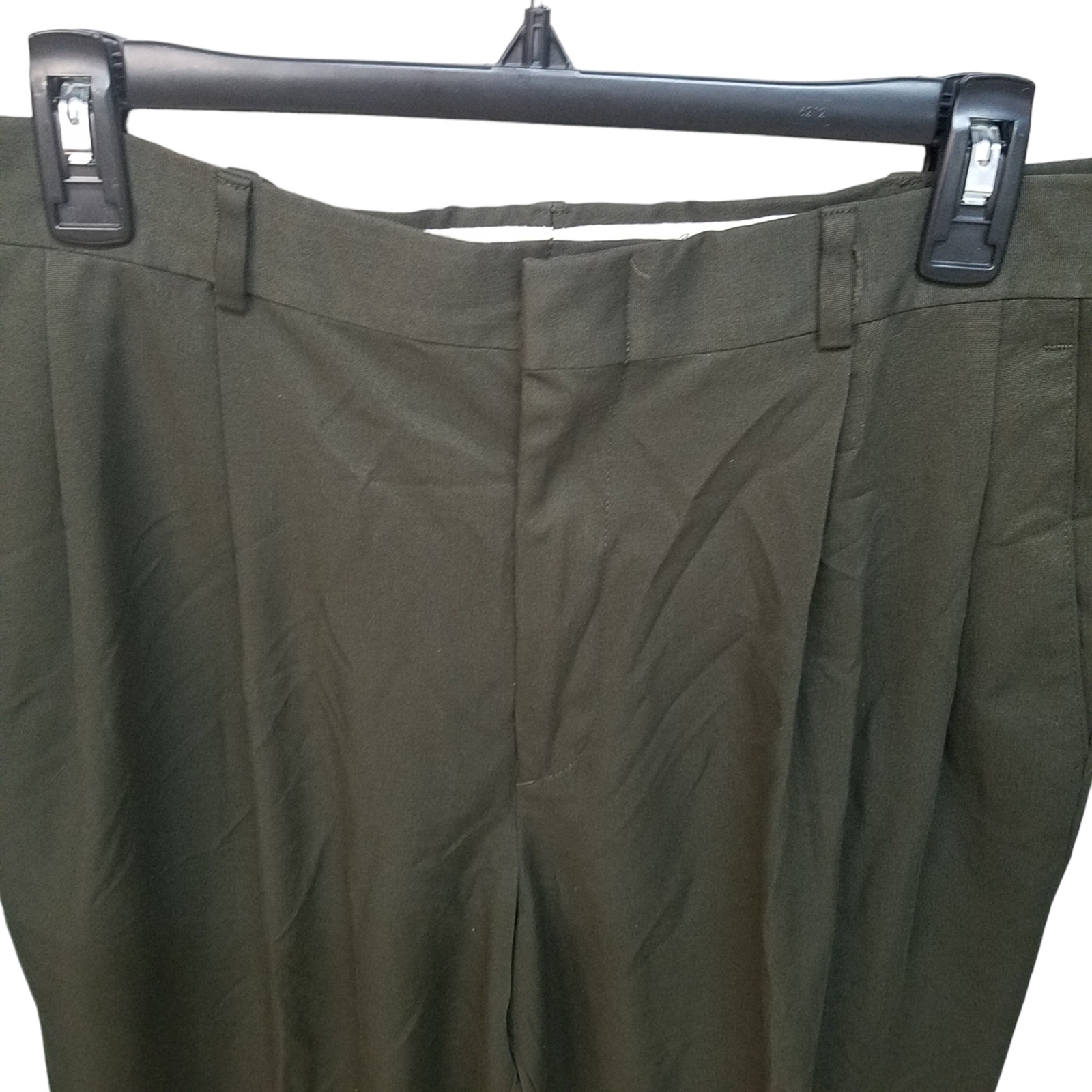 Slates Basic Mens Size 34x32 Gray Solid Dress Pan… - image 7