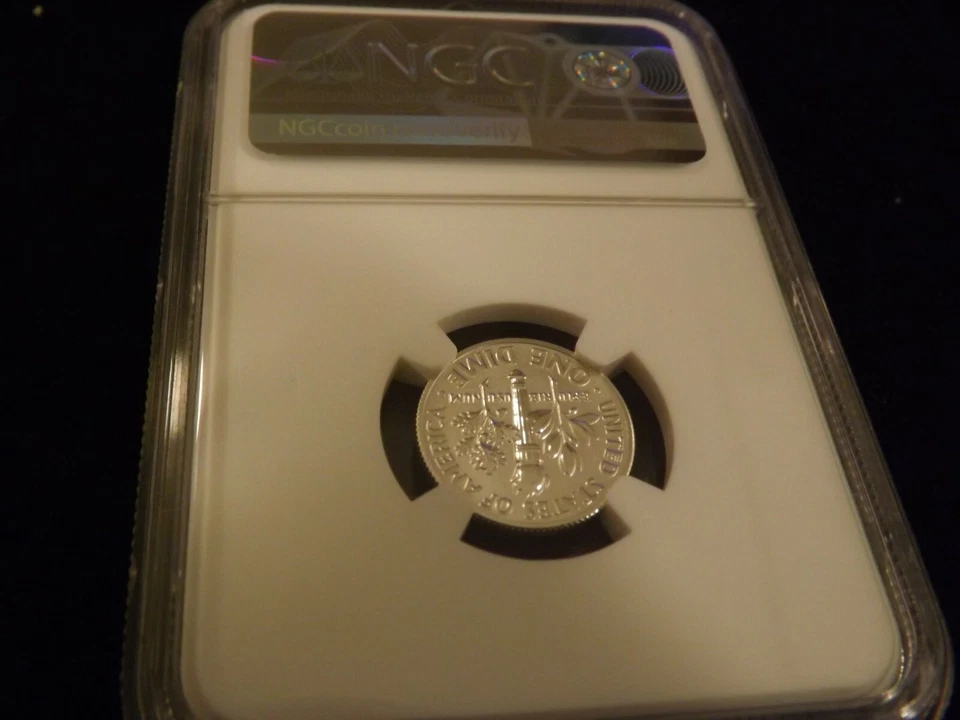 2018-S 10C Early Releases REVERSE PROOF NGC PF 70 - Image 2 of 2