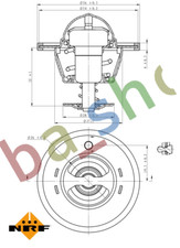 COOLING SYSTEM THERMOSTAT 82°C FITS NISSAN MURANO III PATHFINDER IV TEANA III