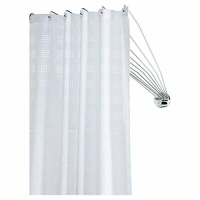 Flexible Shower Curtain Rod Meta, Hanging Shower Curtain Rod