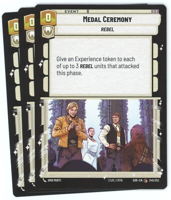 x3 Medal Ceremony - Spark of Rebellion (SOR) - Star Wars Unlimited