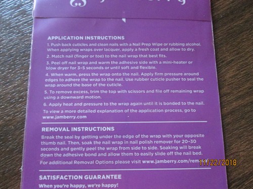 Jamberry Flapper 1K56 Heat Activated Nail Wrap Full Sheet - Picture 6 of 9