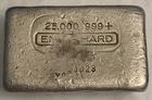 Engelhard 25 OZ .999 Fine Silver Vintage Poured Bar 1 Of Only 10 Exists S#y9