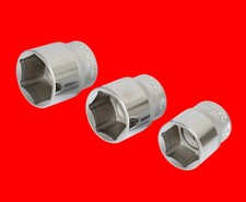 3 Stück Kurze 1/2" Stecknuss Steckschlüssel 6-KANT Nuss Gr. 14mm 16mm 18mm YT