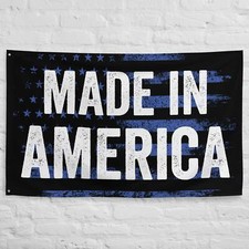 American Made Home Gym Flag - Motivational Weightlifting Banner